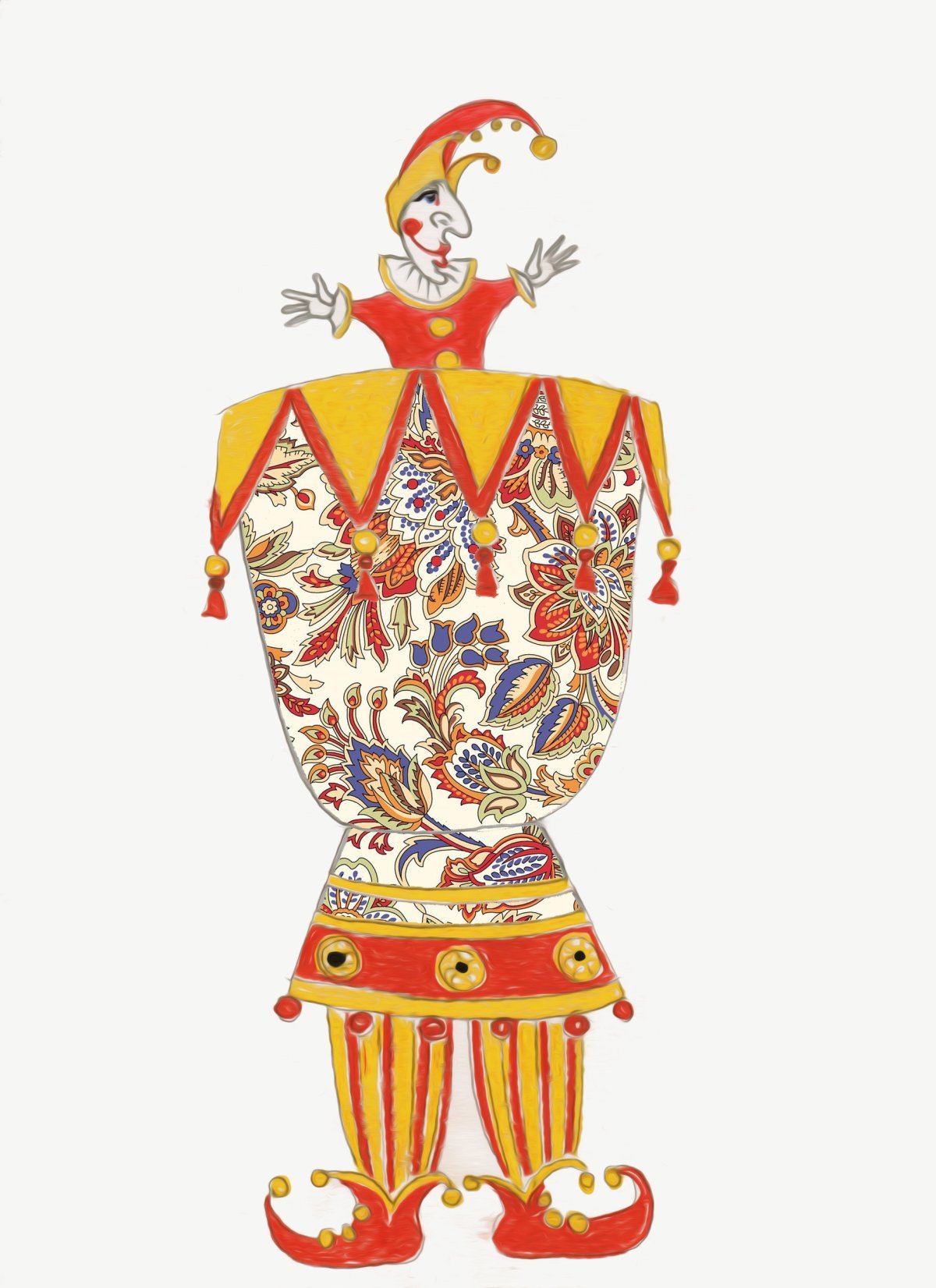 Иллюстрации вавила и скоморохи