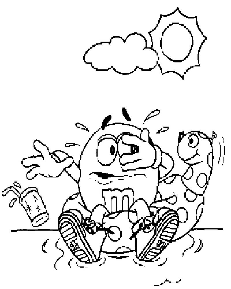 Рисунки для раскраски для m&m