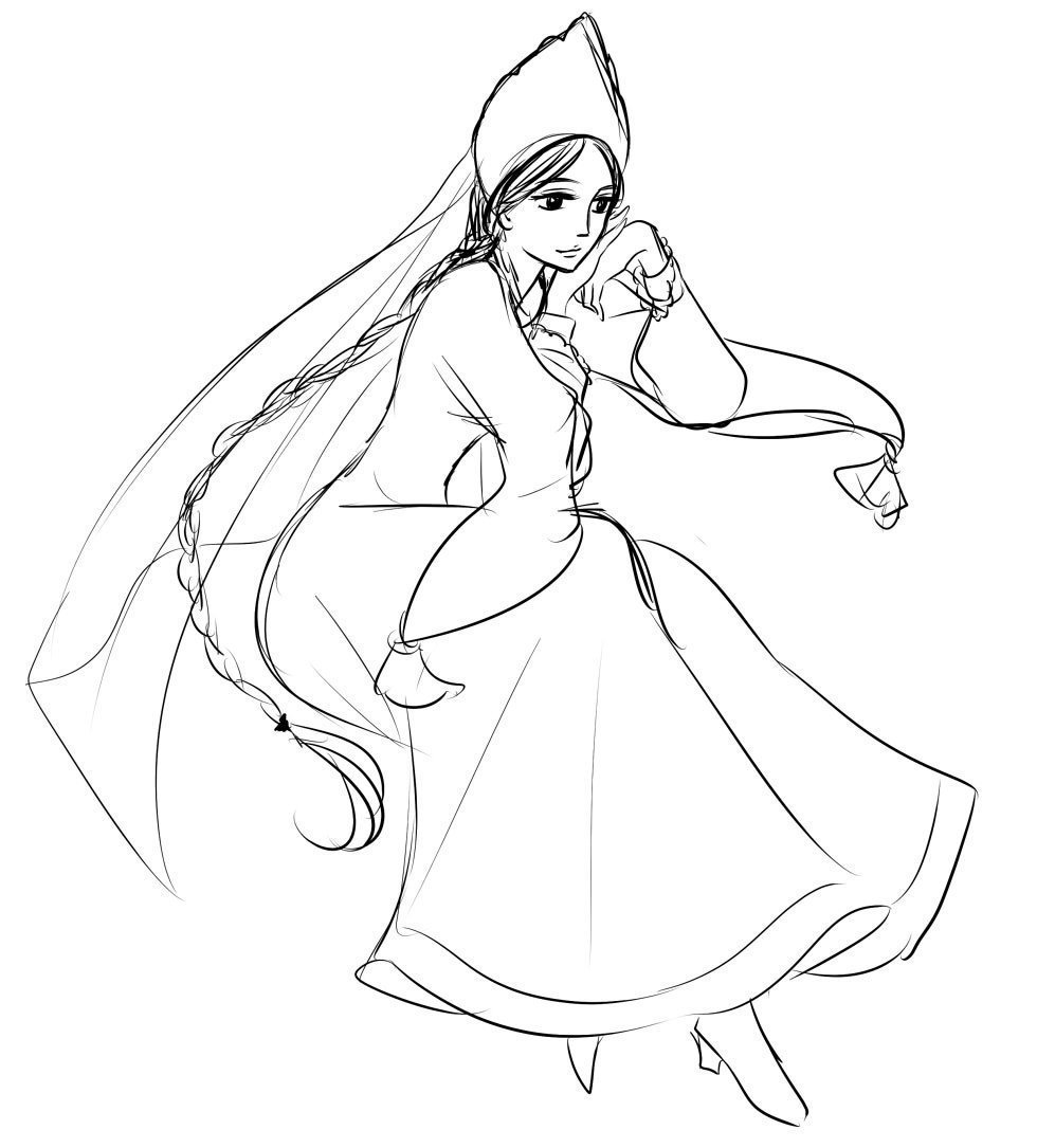 Василиса Премудрая раскраска