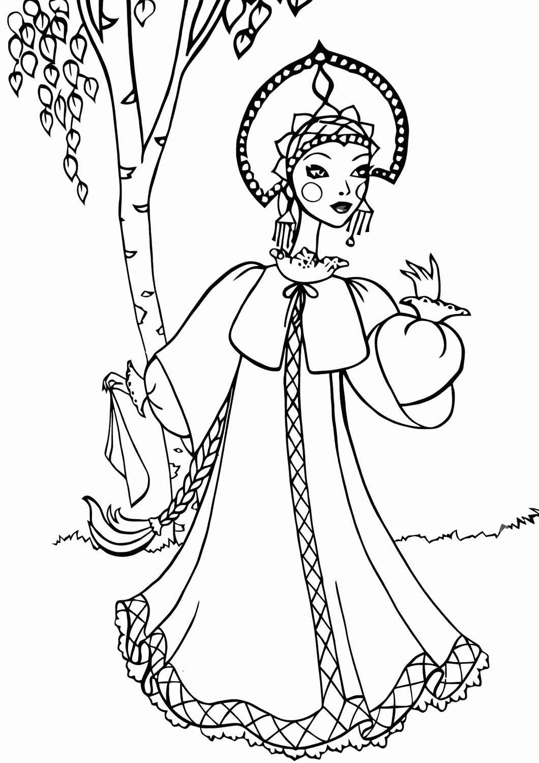 Раскраски принцессы русские