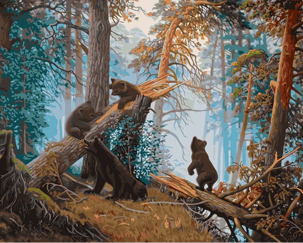 Мишки в Сосновом Бору картина Шишкина