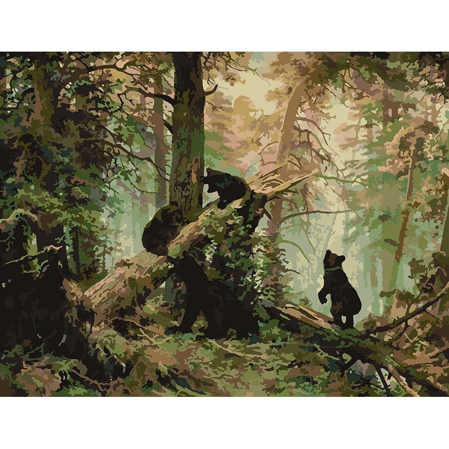 Трафарет леса для рисования