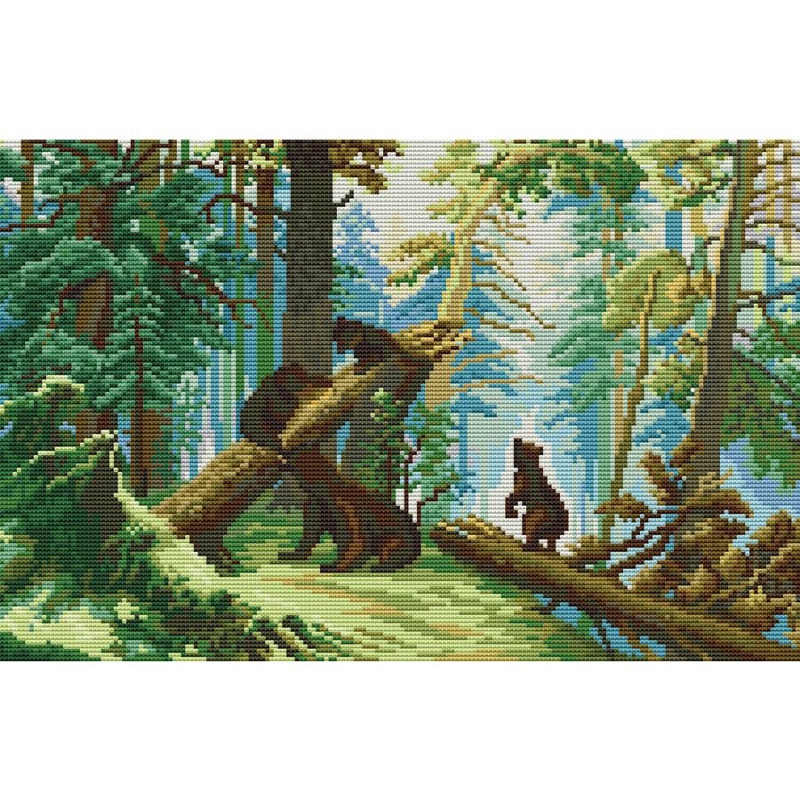 Раскраска медведь с медвежонком