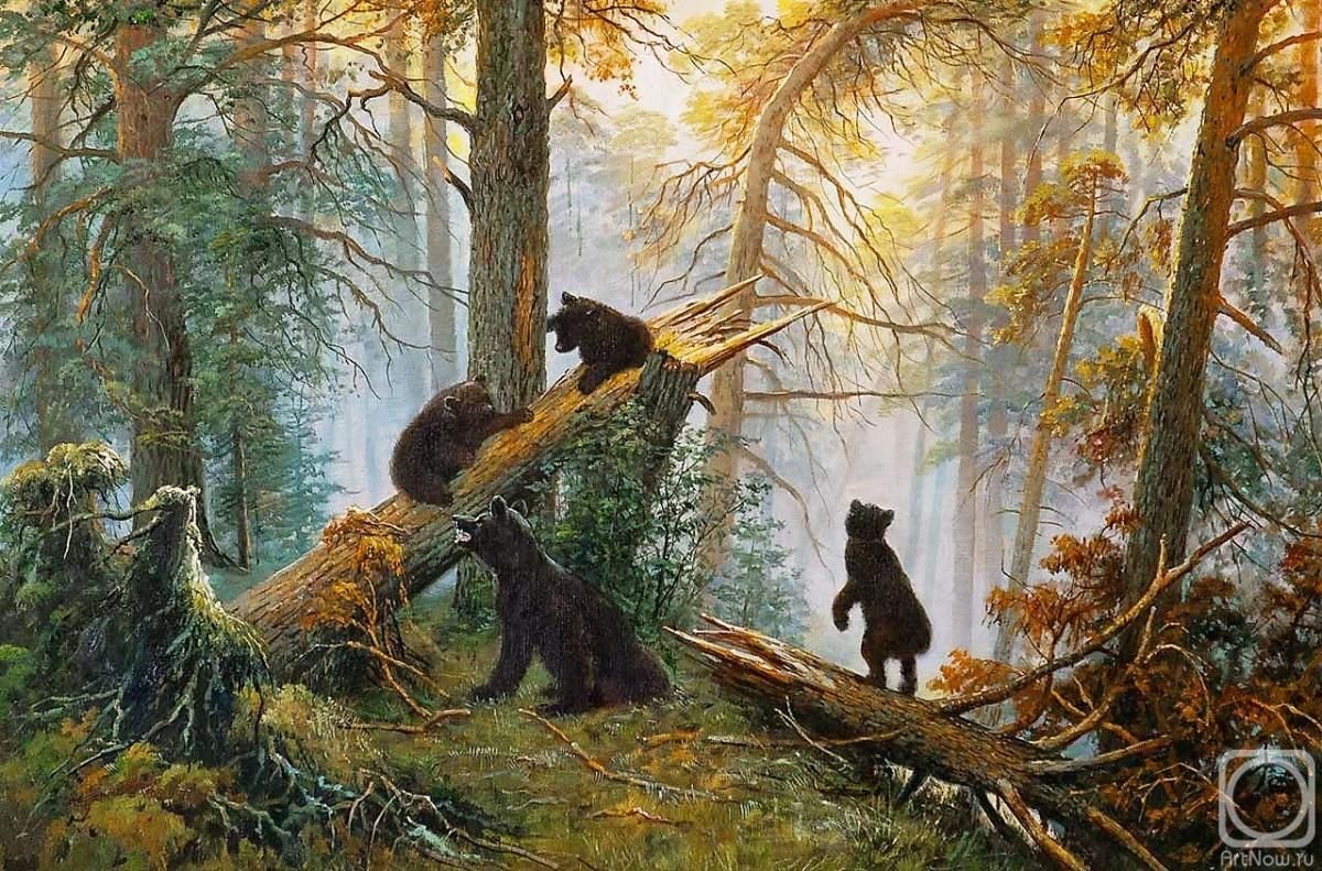 Утро в Сосновом Бору рисунок