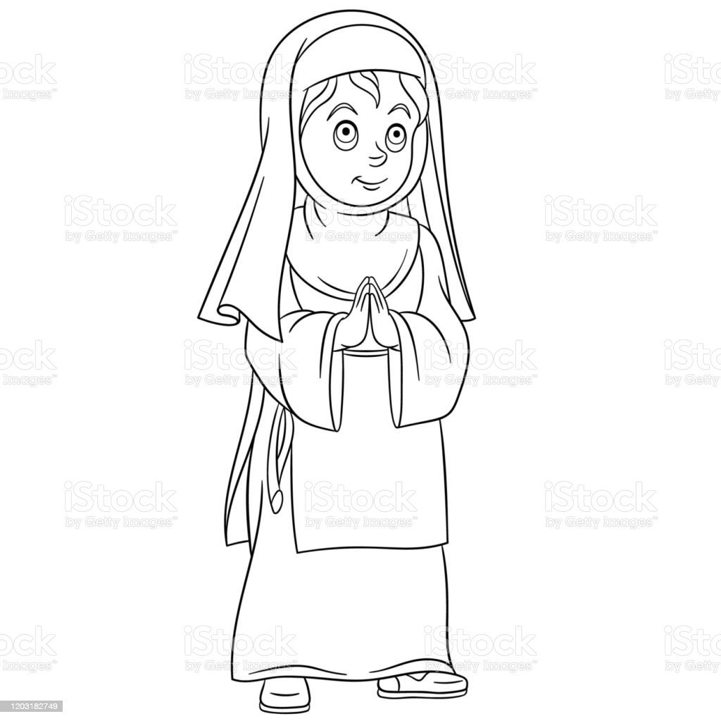 Раскраска монашка