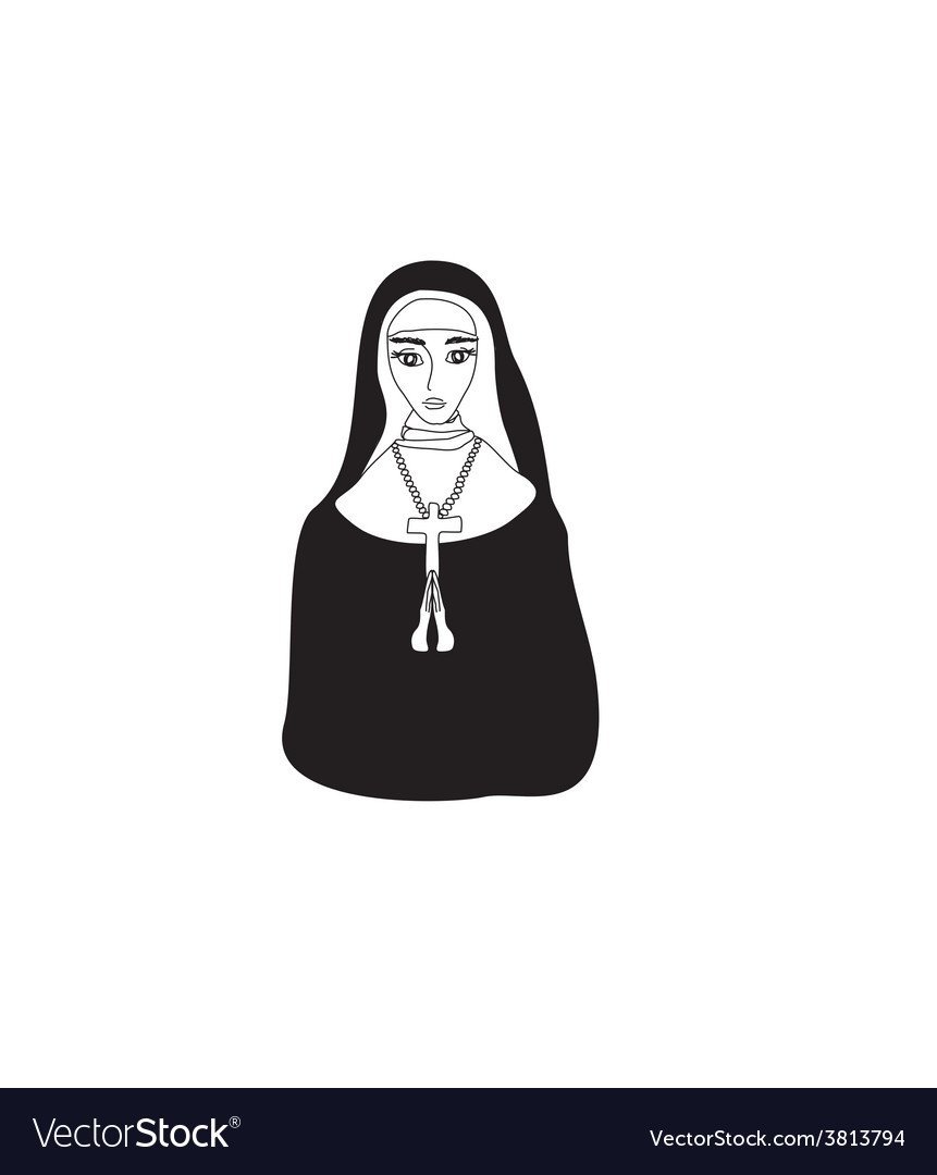 Монахиня рисунок карандашом