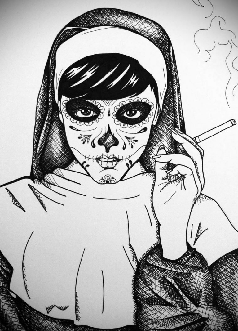 Силуэт монахини