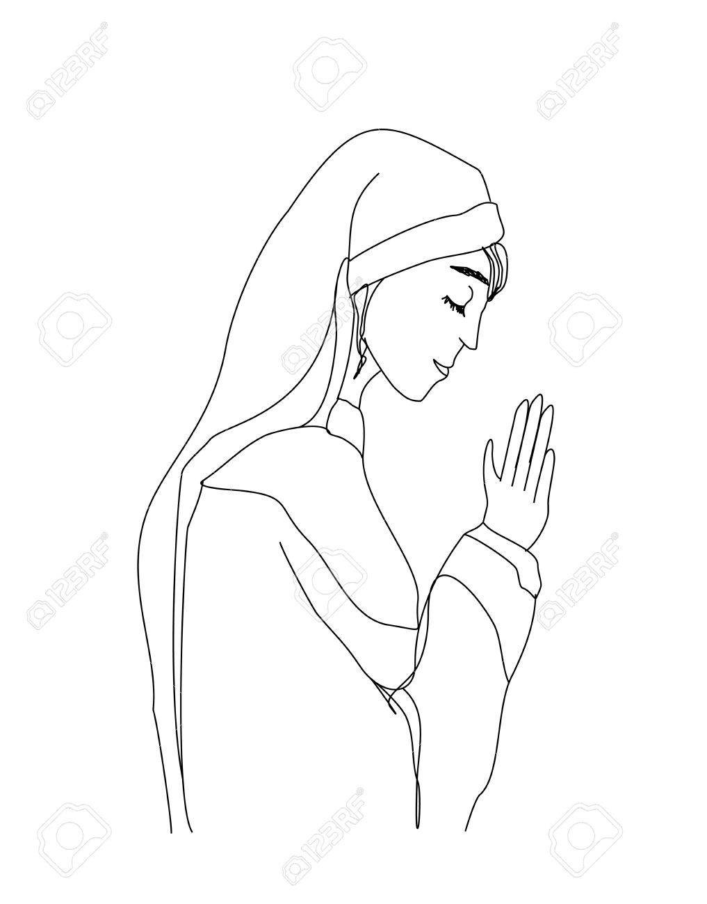 Монахиня эскиз