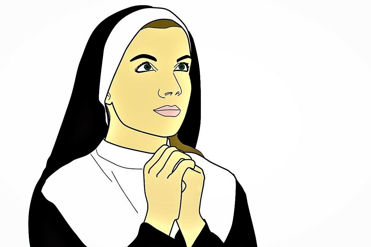 Монахиня вектор