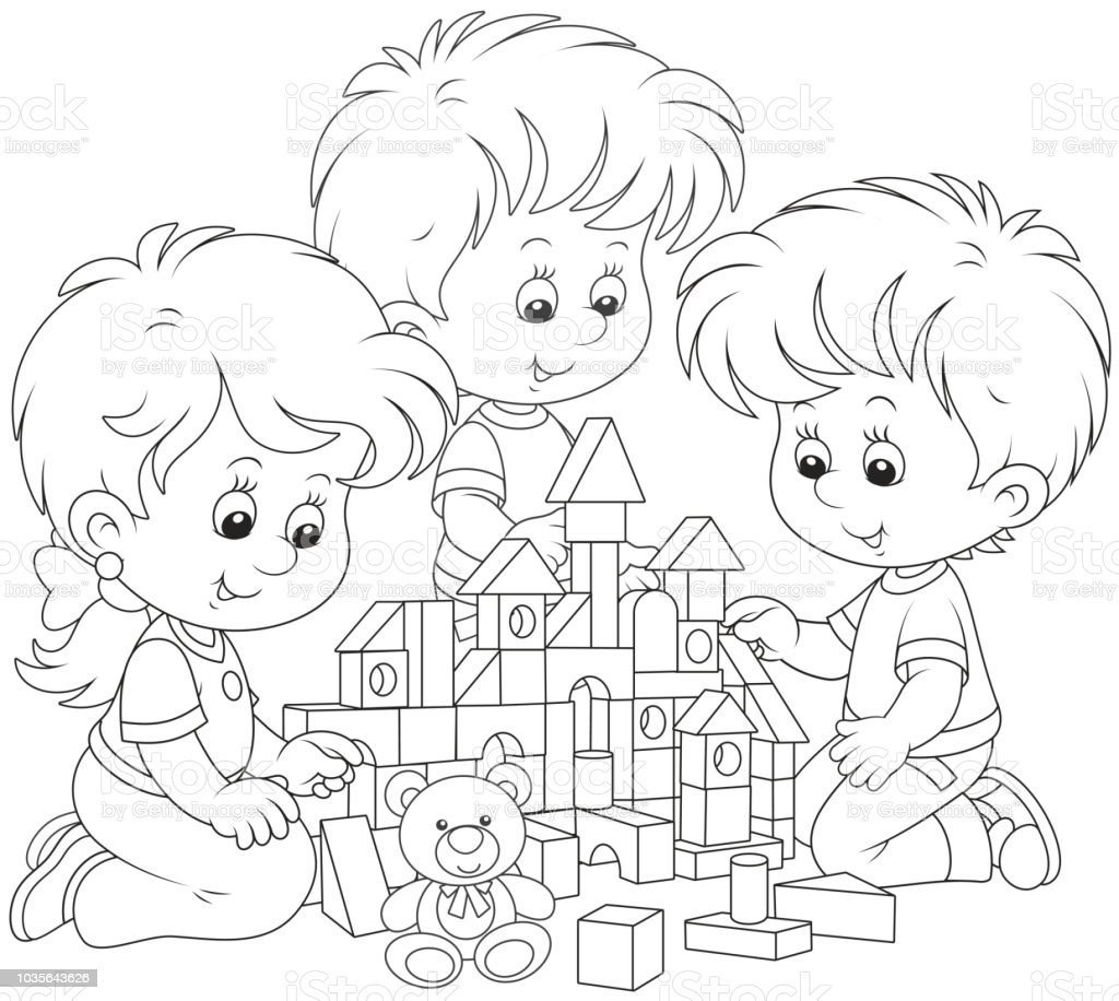 Раскраска из школы в садик