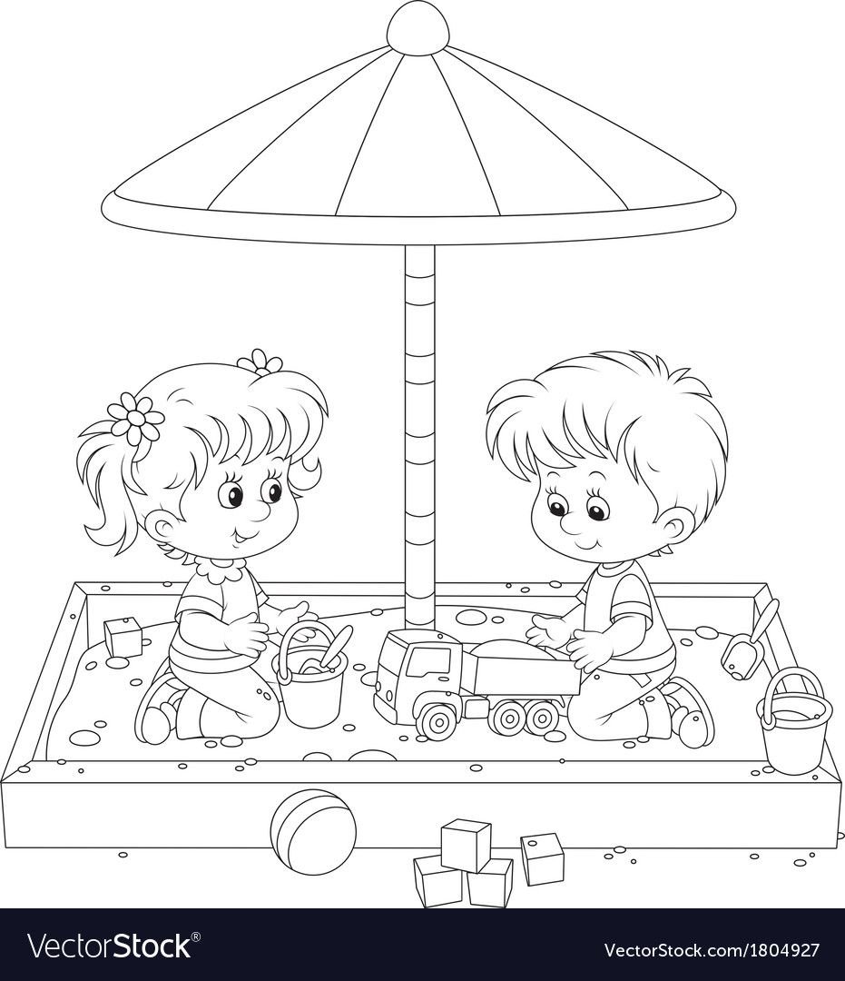 Раскраска. В детском саду