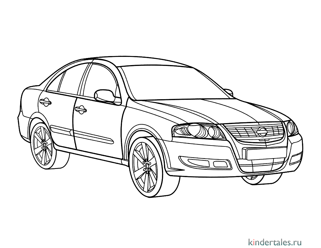 Раскраски машины Ниссан Альмера