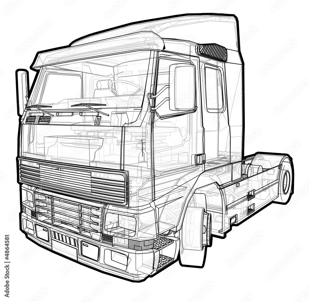Раскраска грузовик Volvo FH