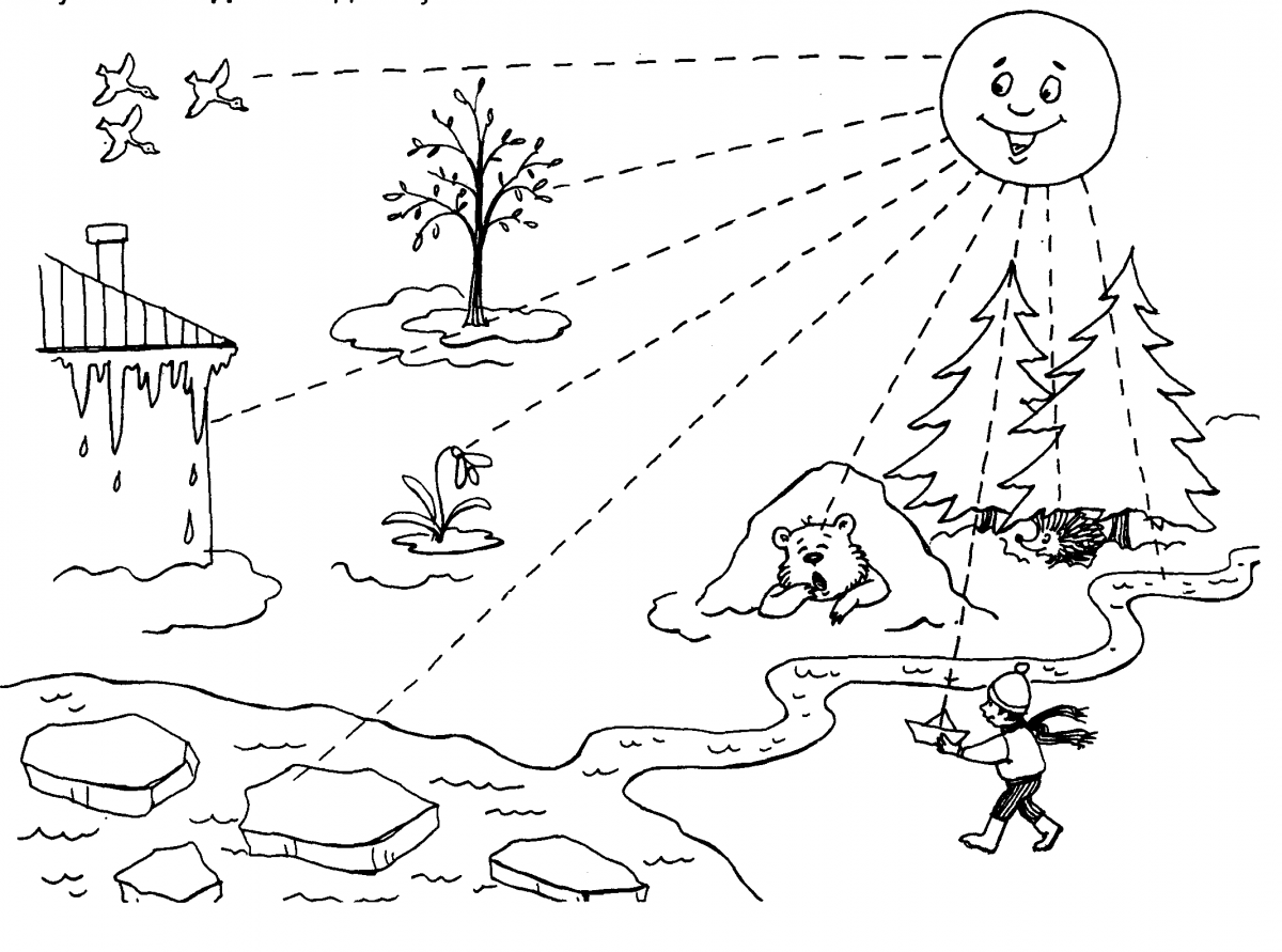 Раскраска природа для детей