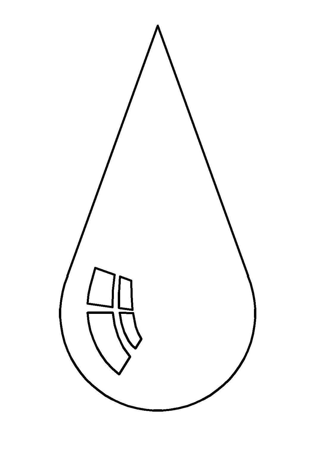 Трафарет капельки для вырезания