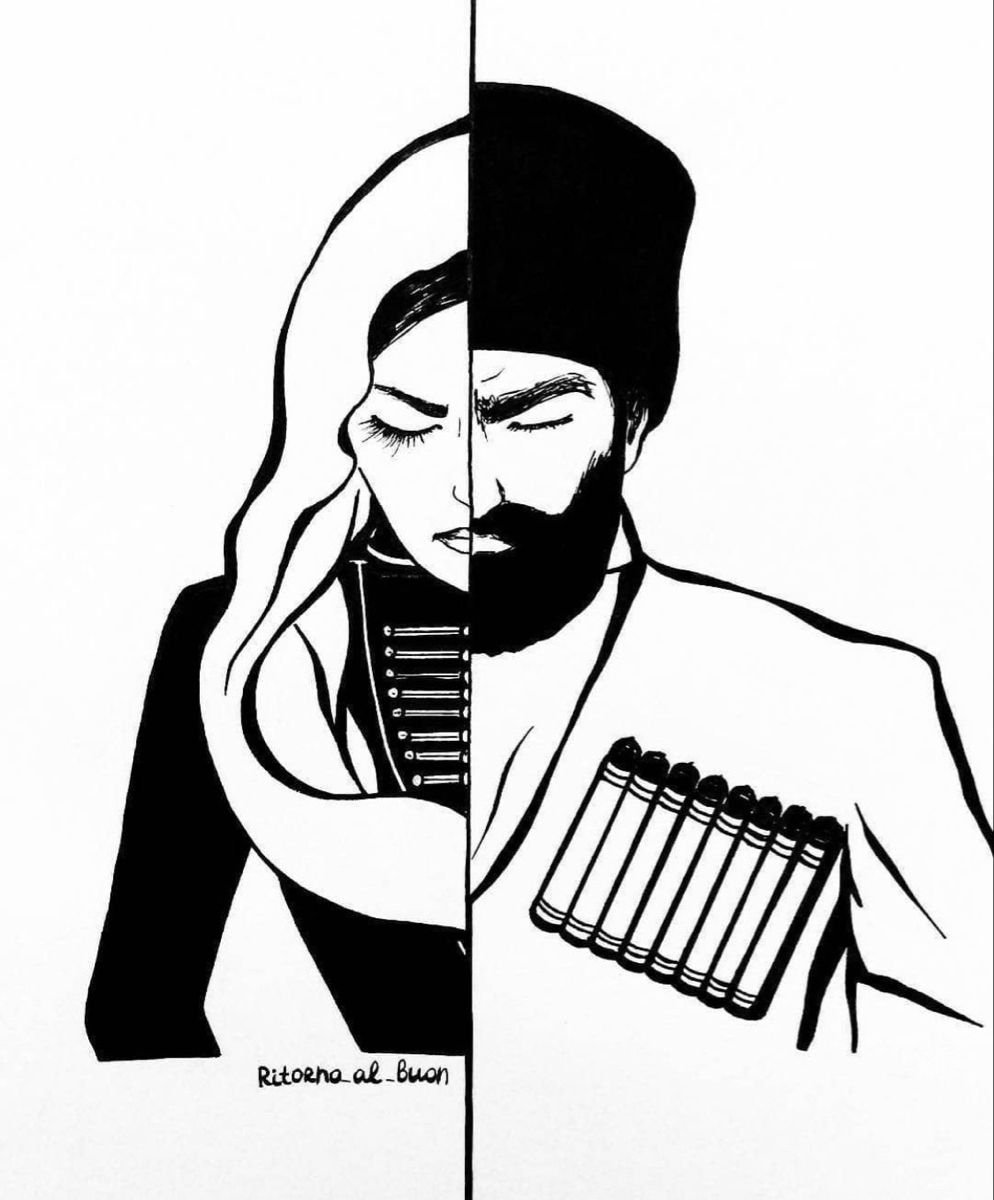 Еда чеченцев рисунок