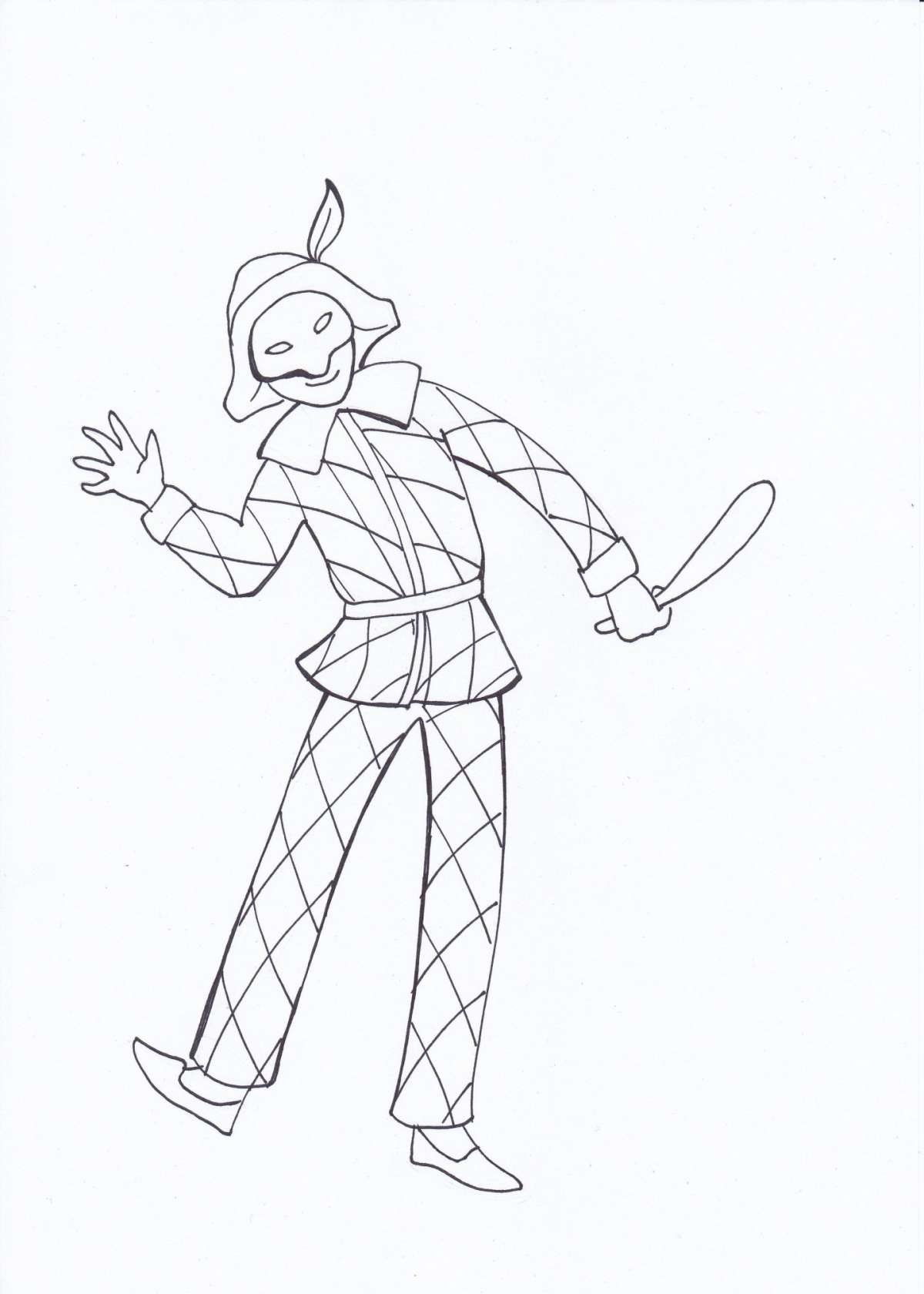 Театральный костюм черно белый