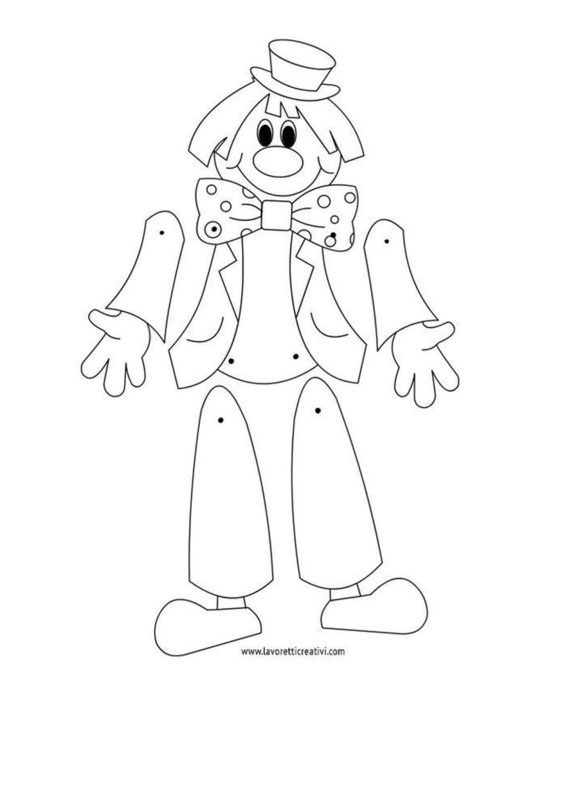 Арлекин раскраска