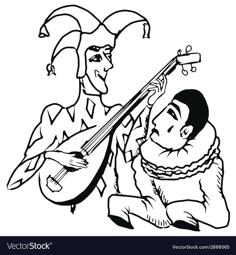 Эскиз костюма клоуна