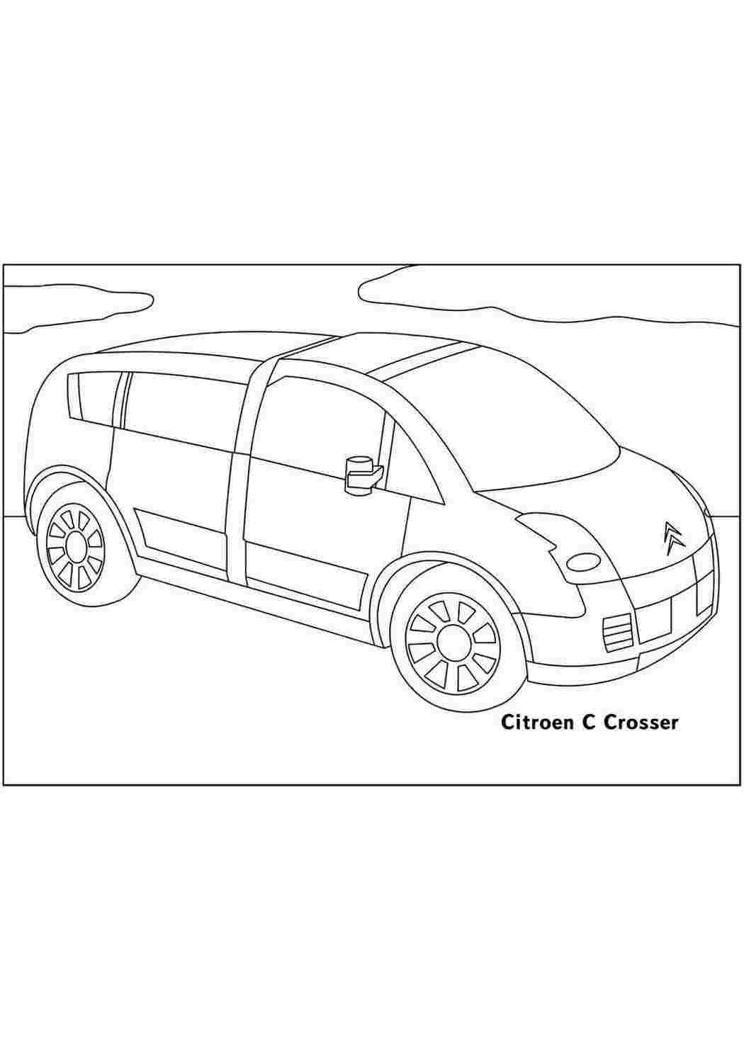 Раскраска машина Ситроен с4