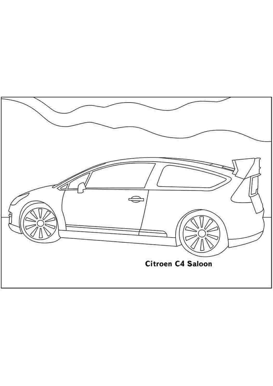 Раскраска машина Ситроен с5