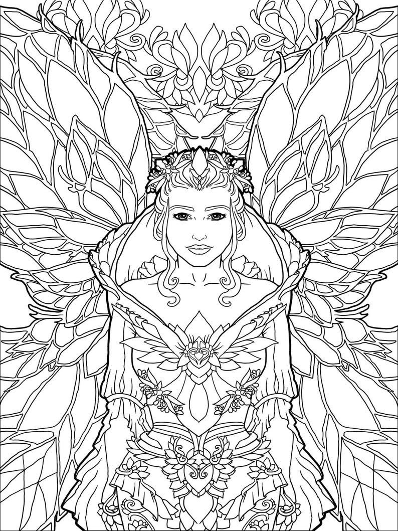 Раскраски антистресс девушки