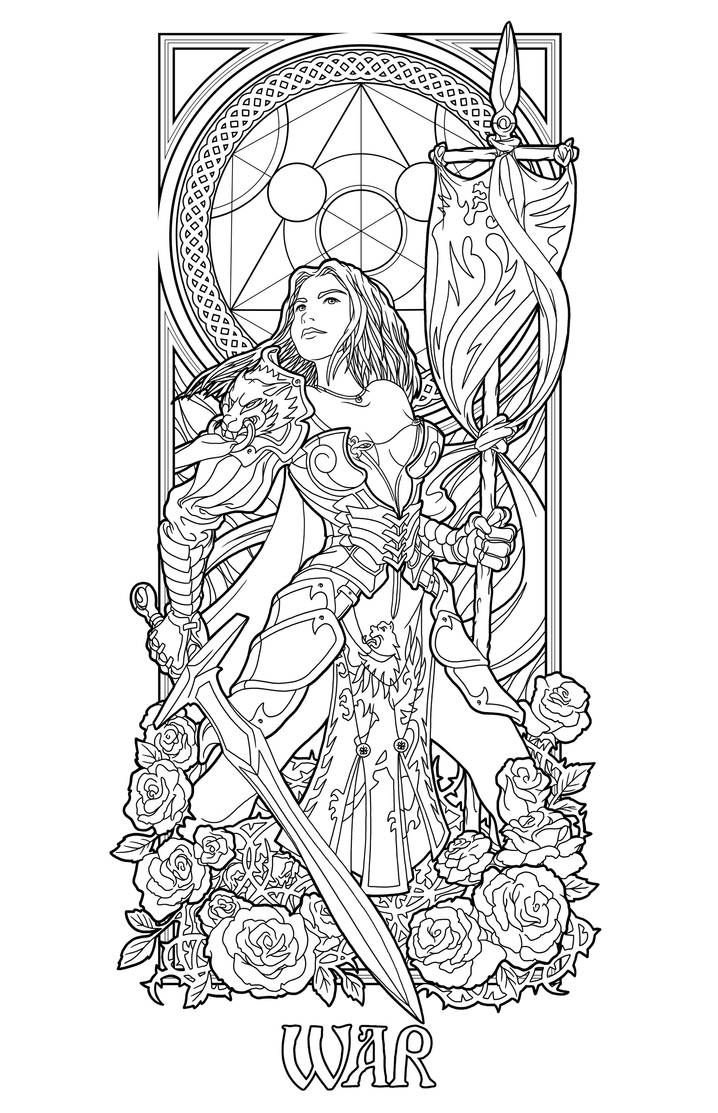 Раскраски в стиле фэнтези