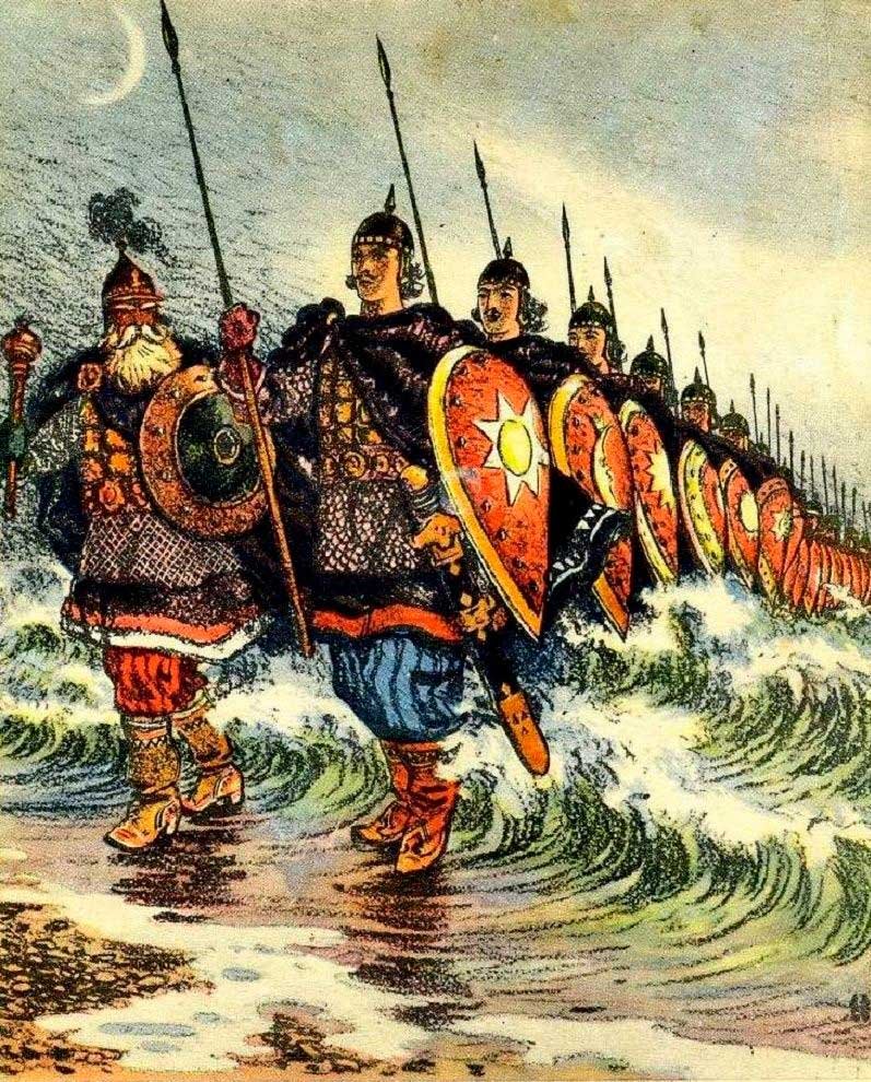 Художник н.м.Кочергин иллюстрация Руслан и Людмила кот ученый