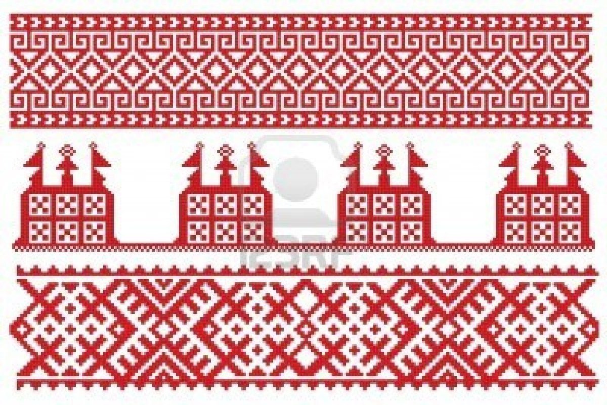 Древнерусская вышивка вектор