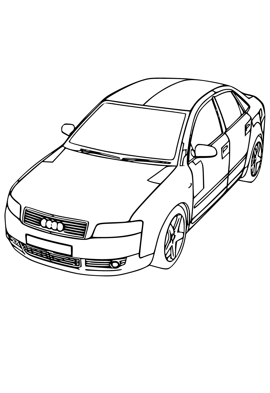 Раскраска машина с багажником