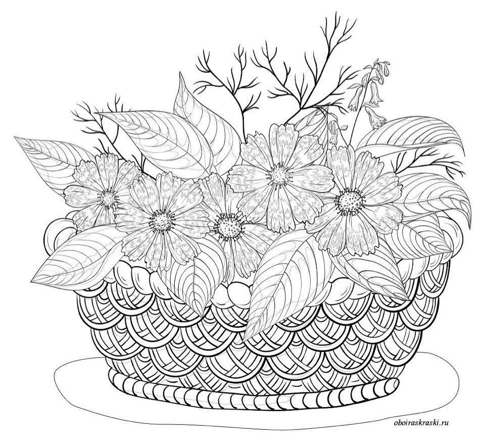 Весенние цветы раскраска для детей