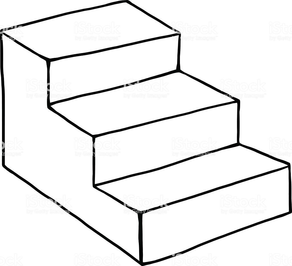 Лестница нарисованная сбоку