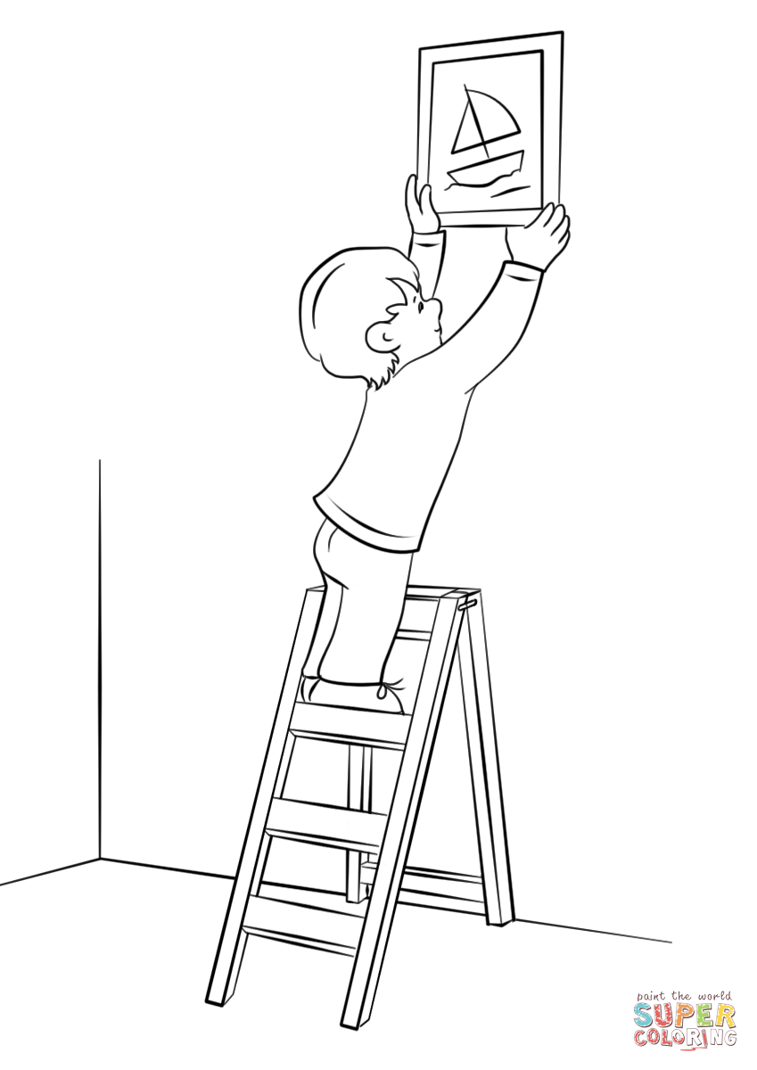 Мальчик на стремянке