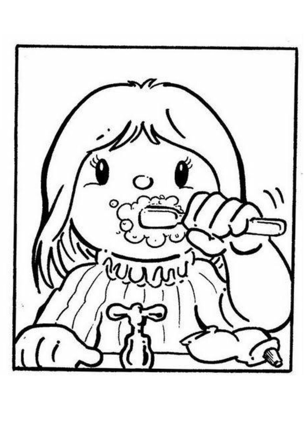 Раскраска личная гигиена для детей