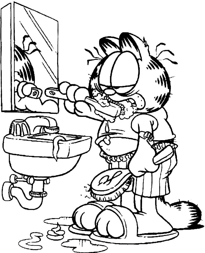 Раскраска умывание