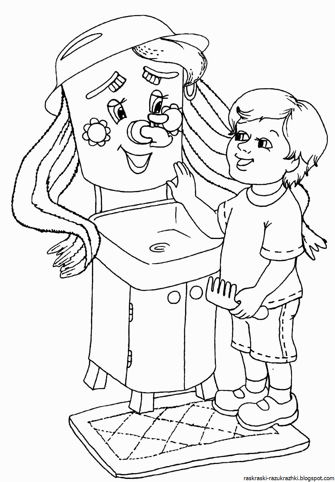 Раскраска чистка зубов для детей