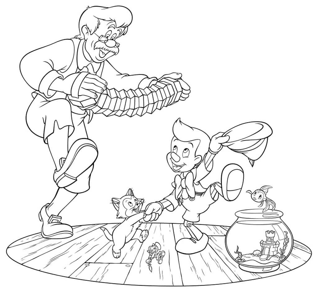 Раскраска. Пиноккио