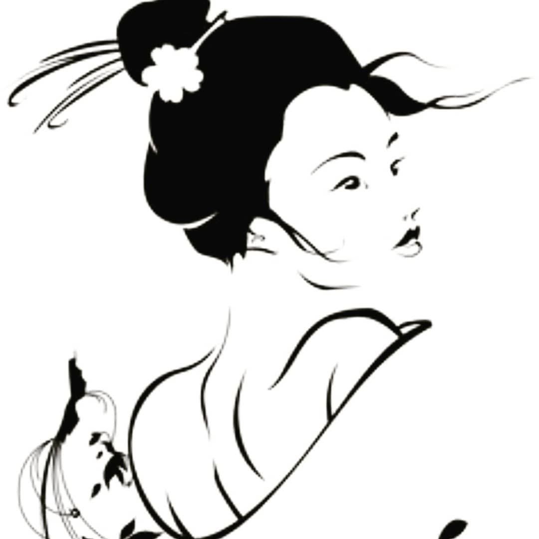 Японские раскраски сложные