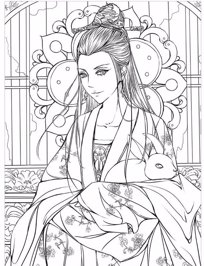 Японские раскраски для детей