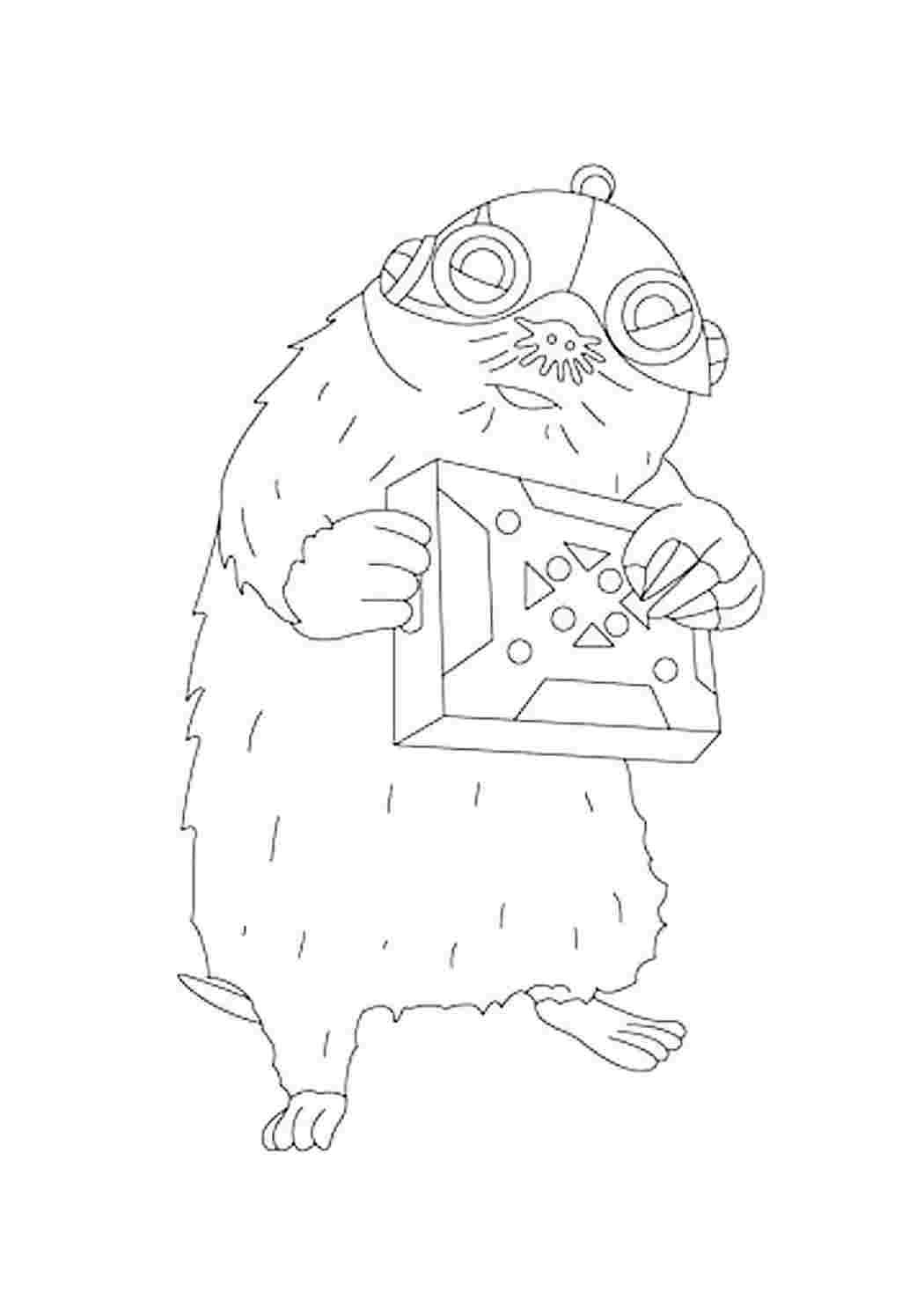 Крот на прозрачном фоне