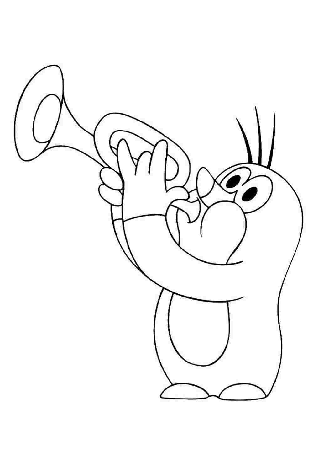 Кротик чешский раскраска