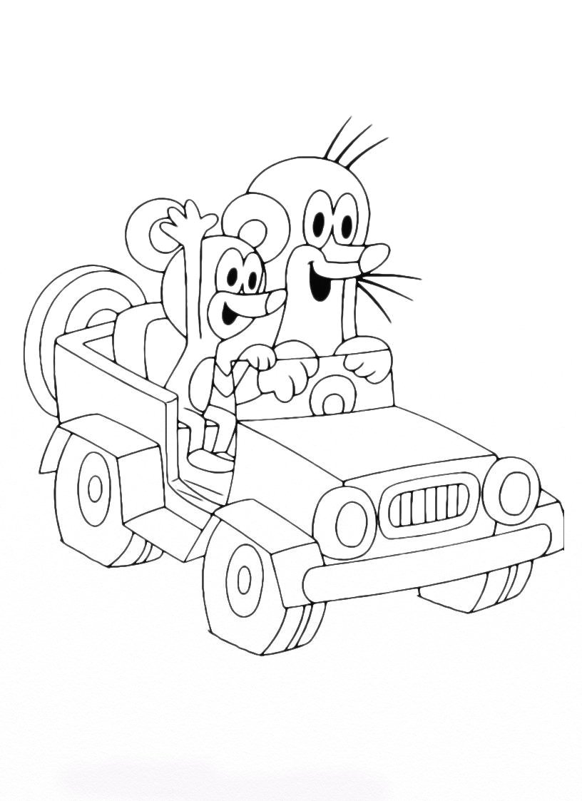 Крот раскраска