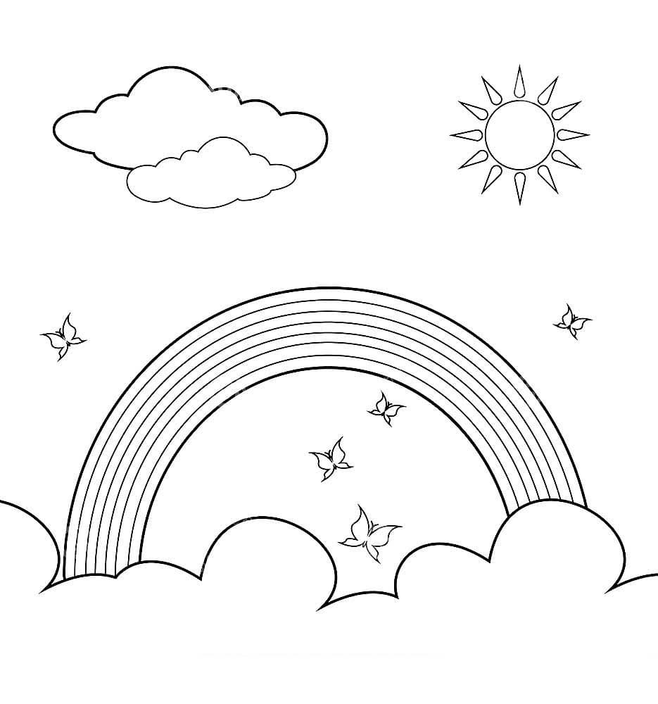 Раскраска Радуга маленькая