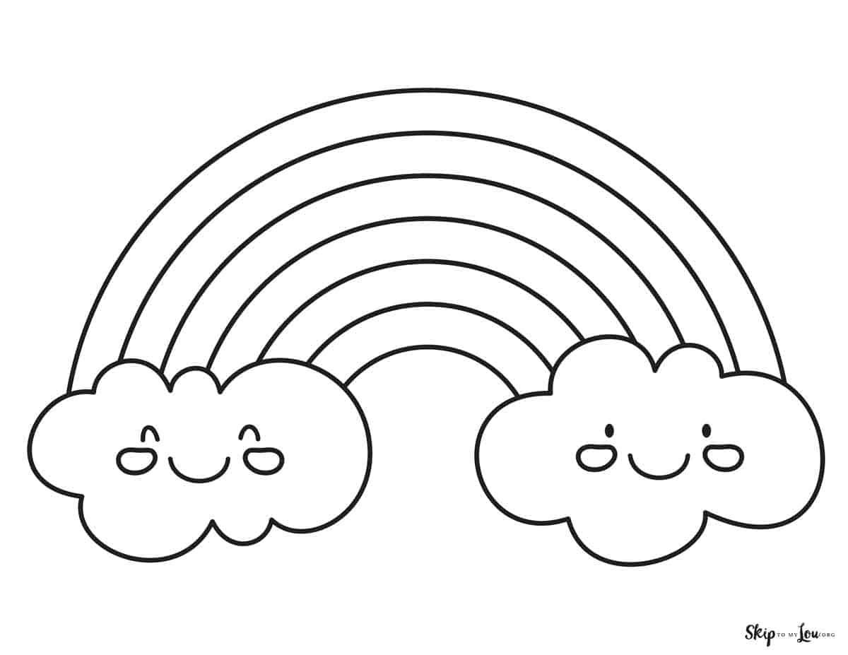 Радуга раскраска для детей