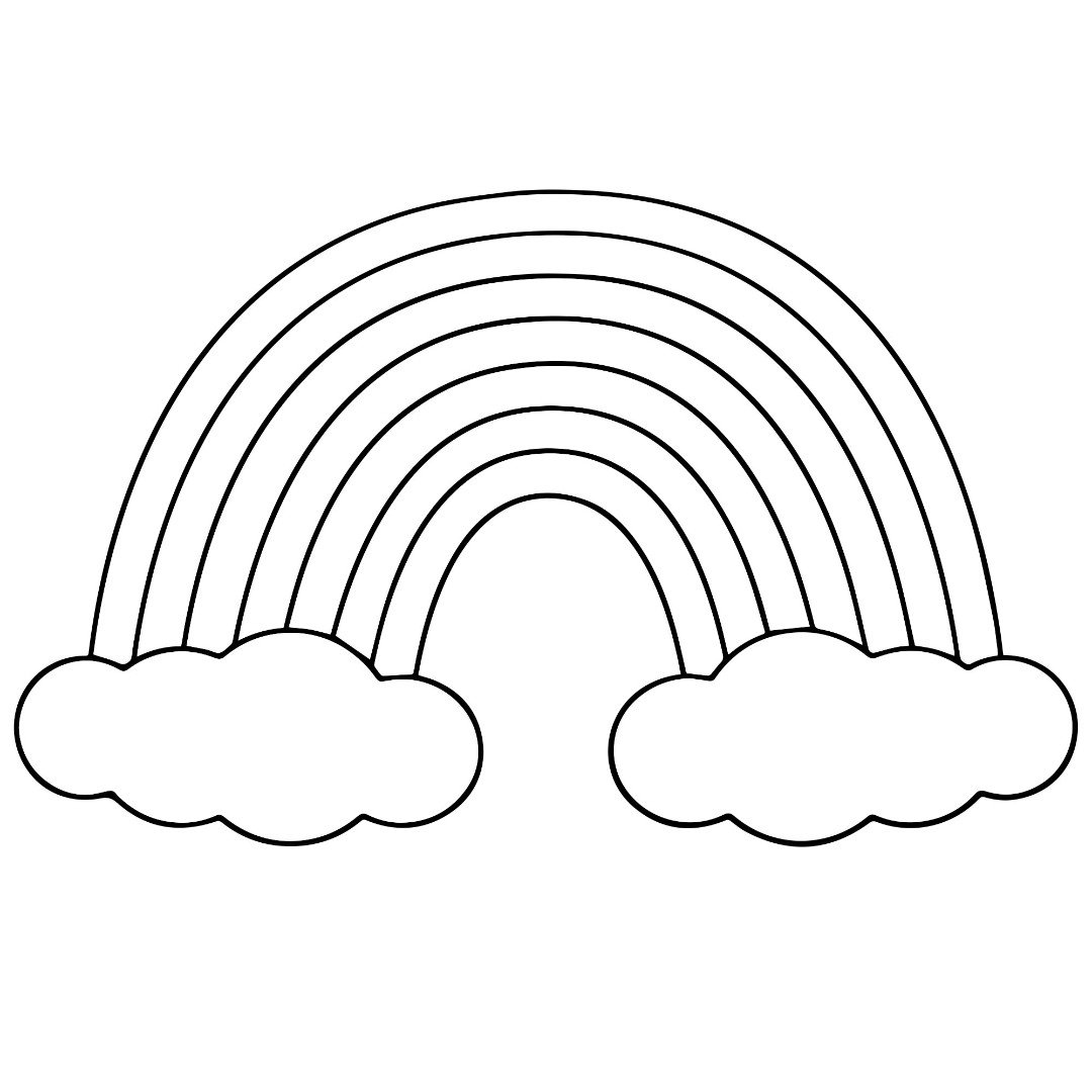Радуга раскраска для детей
