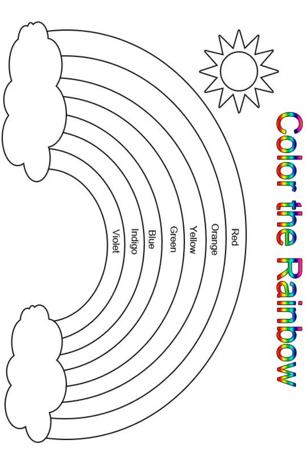 Радуга для раскрашивания
