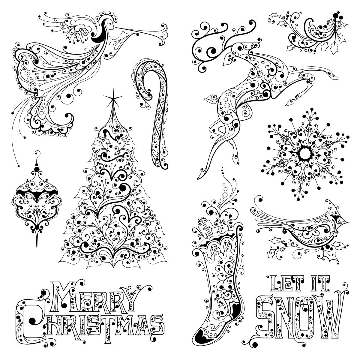 Новогодние узоры роспись