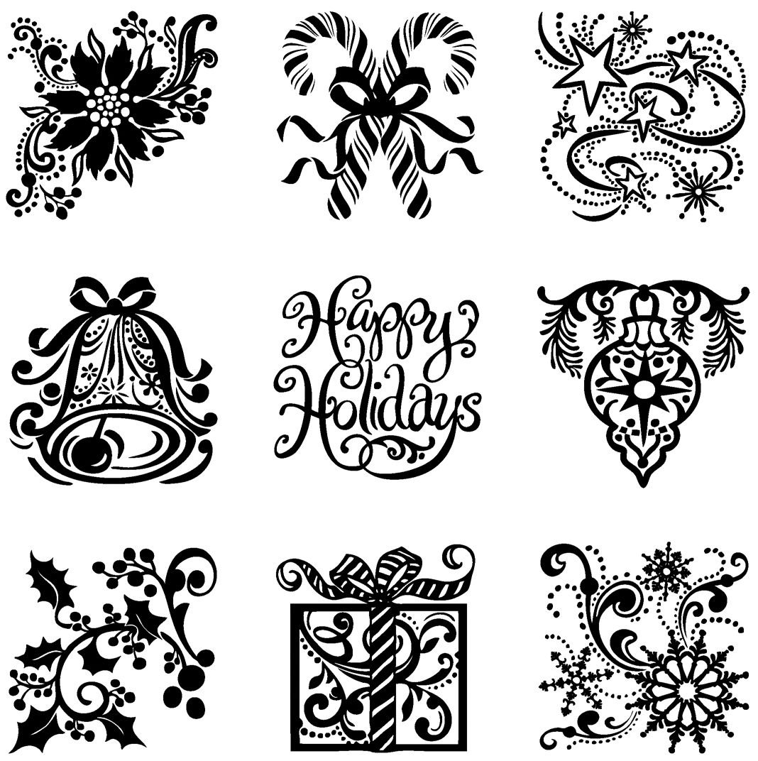 Трафареты для росписи елочных шаров