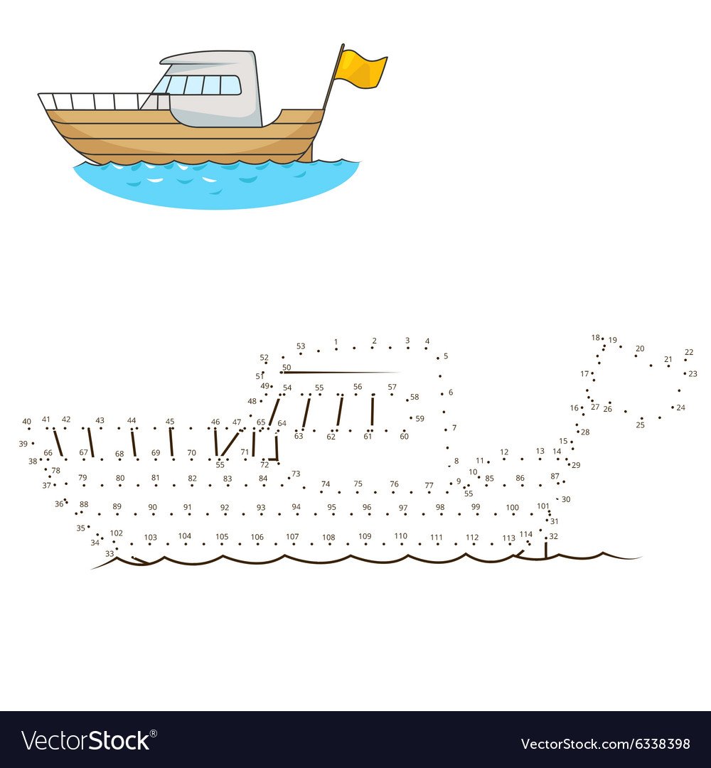 Кораблик раскраска для малышей