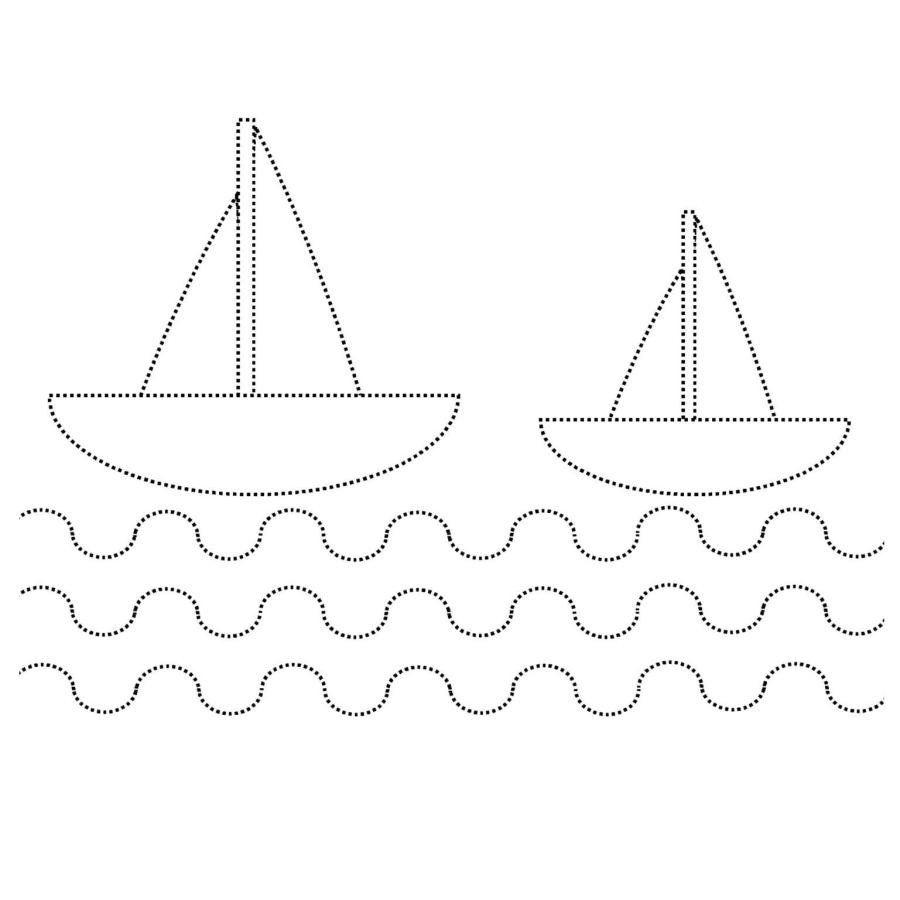 Рисование по точкам кораблик